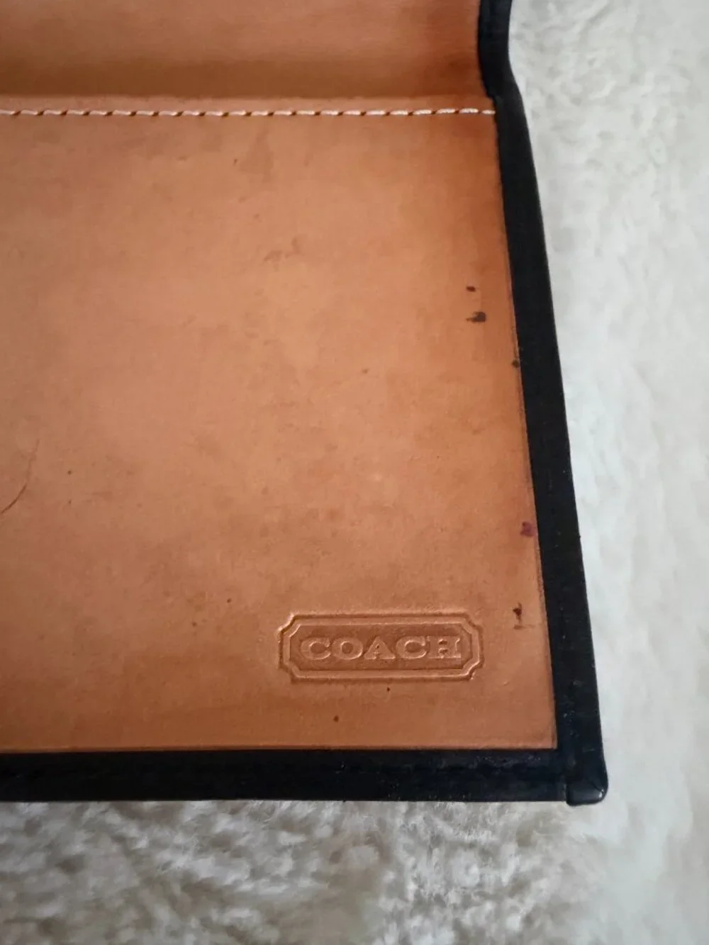 Coach Jacquard Mini Signature C Checkbook Slipcover Wallet Gray Black